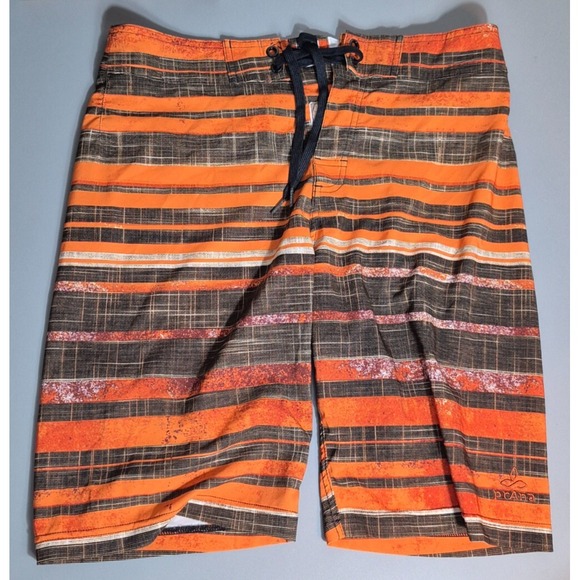 Prana Other - Prana Cayenne Stripe Sediment Board Shorts Mens 30 Swim Trunks Multicolored